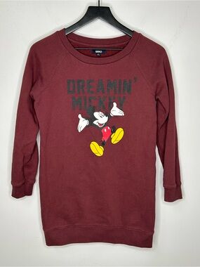 SPAO Mickey Mouse Burgundy Sweatshirt Size S
